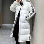 Men's Long Parka Jacket - Windproof Warm Winter Coat with Hood