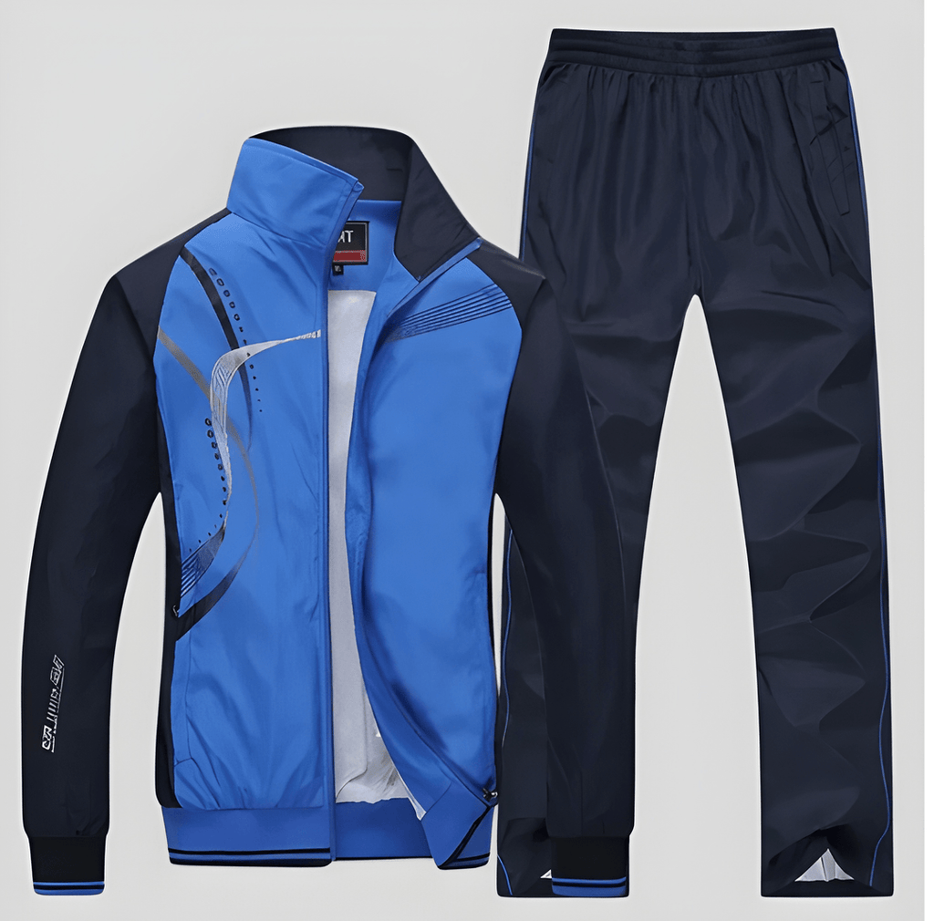 Men's Tracksuit Two-Piece Set – Zip Jacket & Jogger Pants