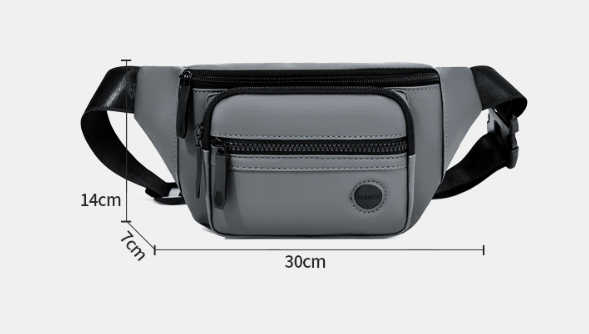 Men's Waist Bag Adjustable Zip Fanny Pack - Minimalist Design