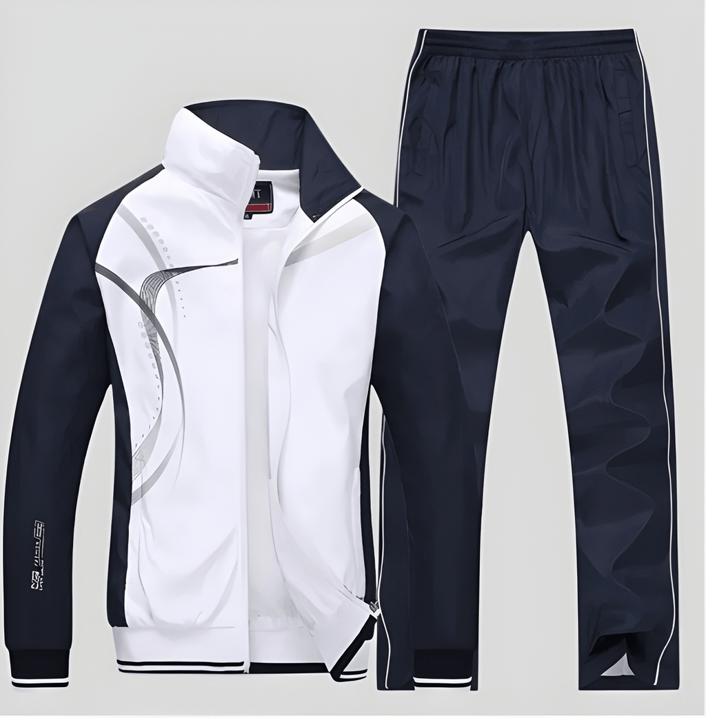 Men's Tracksuit Two-Piece Set – Zip Jacket & Jogger Pants