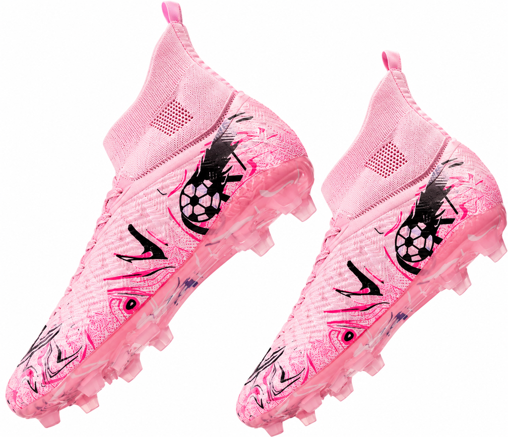 Men's Football Boots High-Top Studs - Wide Fit Synthetic Upper