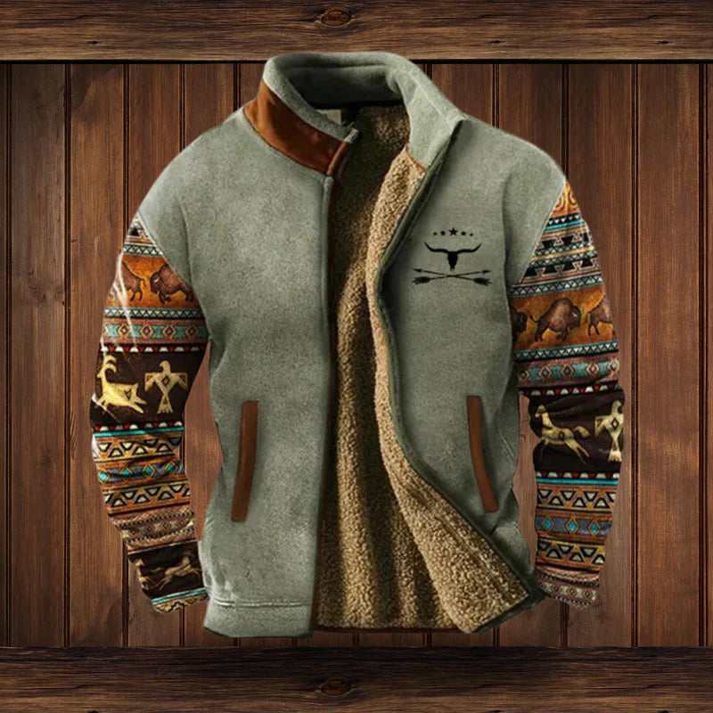 Men's Winter Jacket Vintage Design Warm Lined Coat