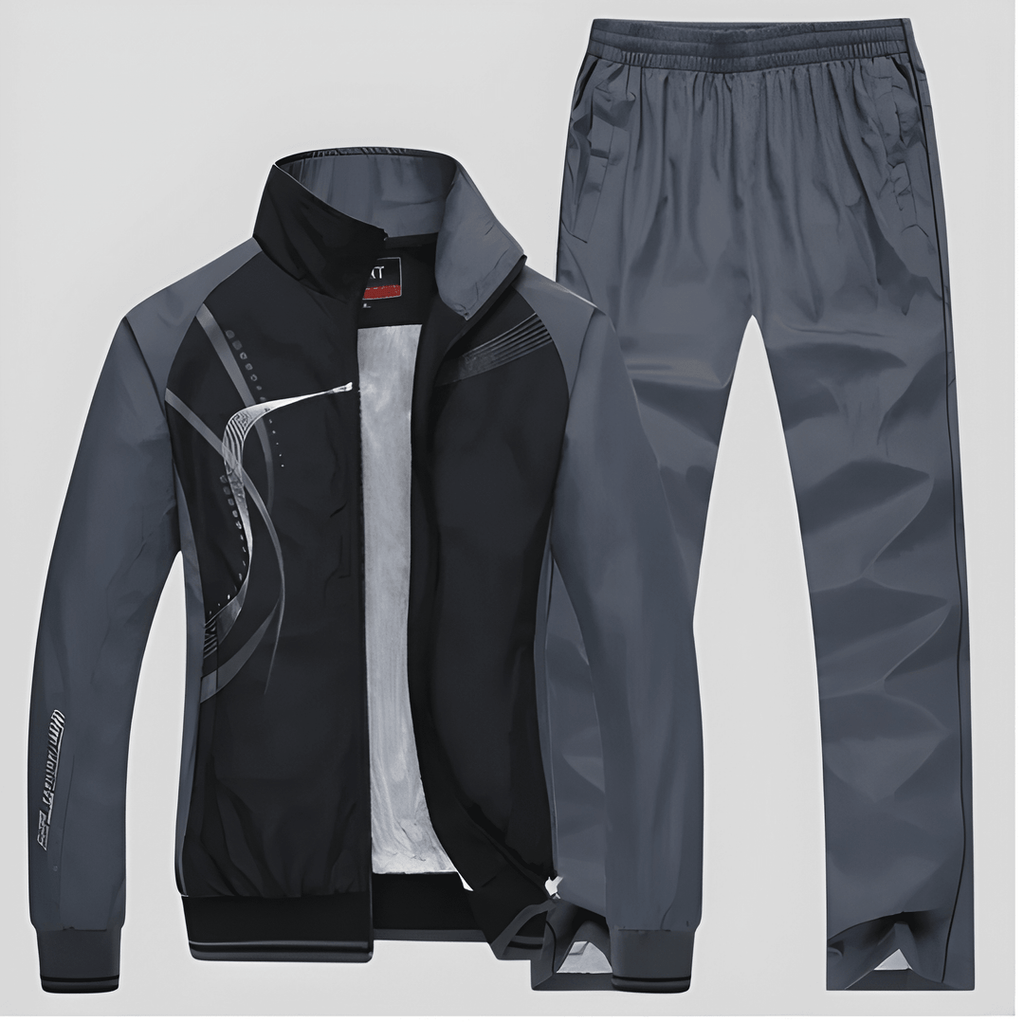 Men's Tracksuit Two-Piece Set – Zip Jacket & Jogger Pants