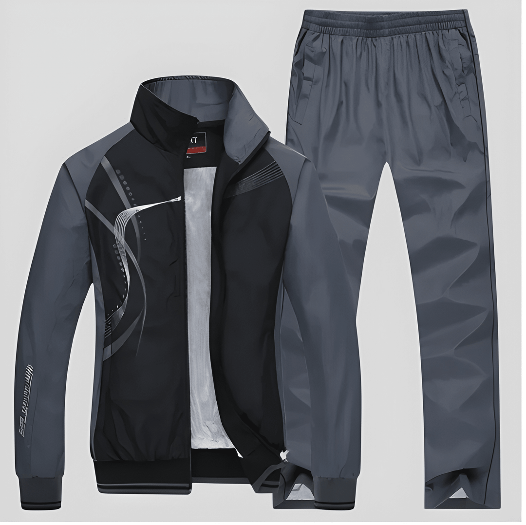 Men's Tracksuit Two-Piece Set – Zip Jacket & Jogger Pants
