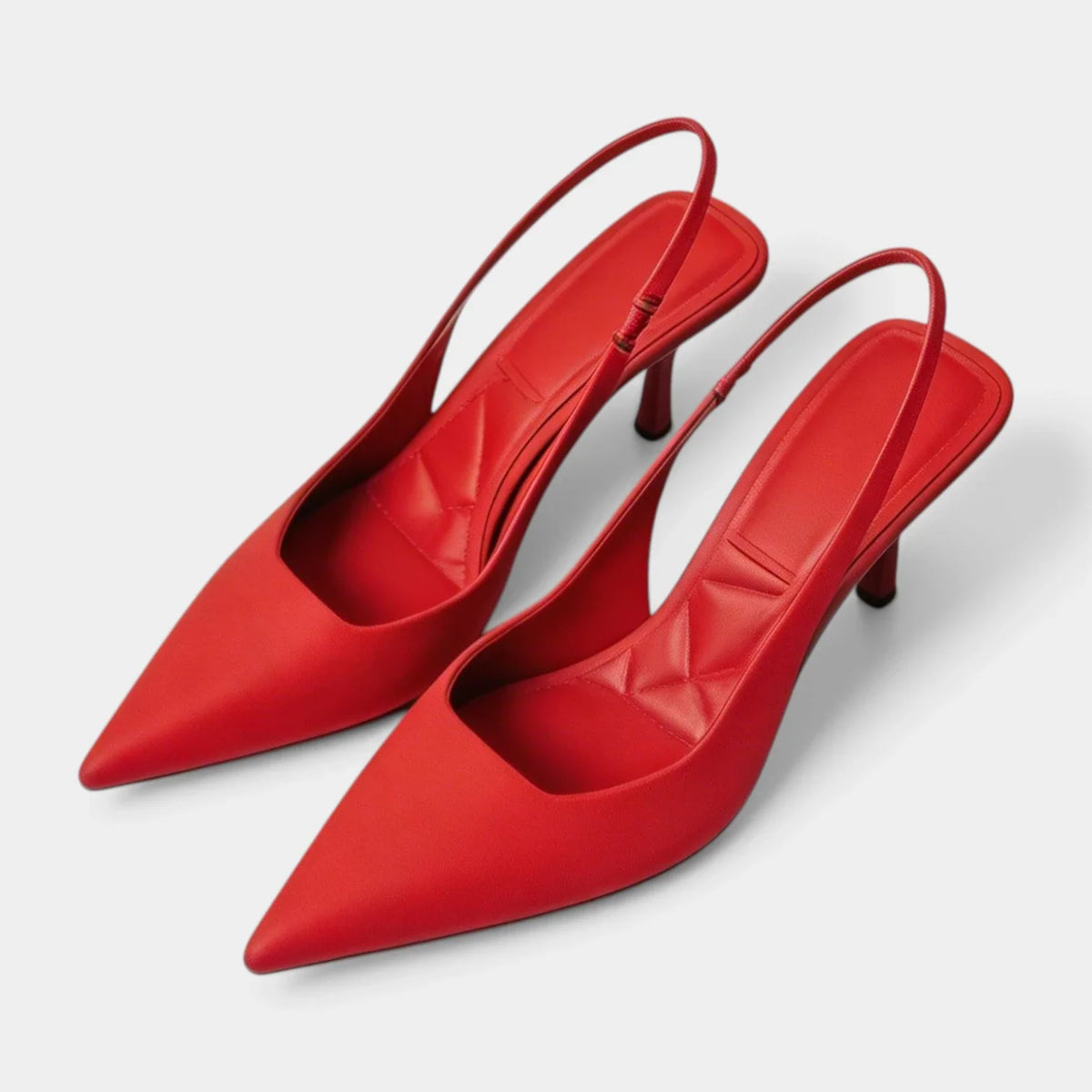 Women's Pointed Toe Slingback High Heels in Linen