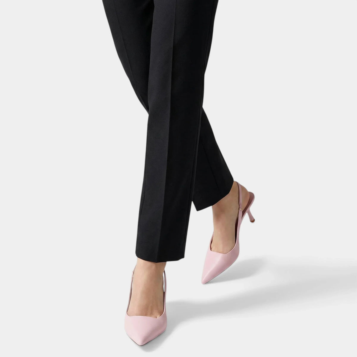 Women's Pointed Toe Slingback High Heels in Linen