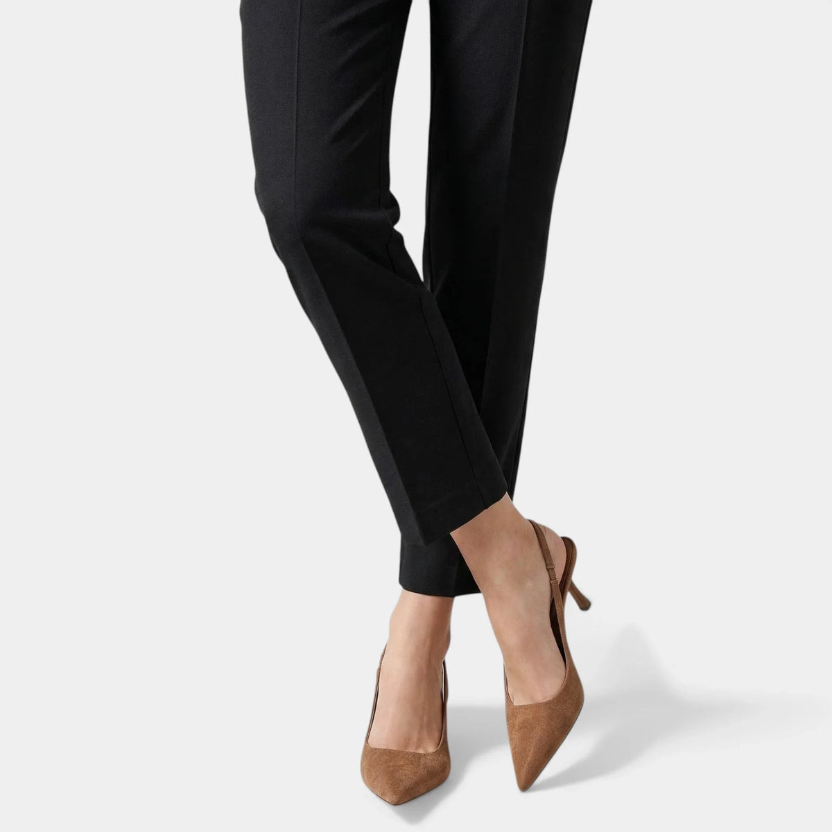 Women's Pointed Toe Slingback High Heels in Linen