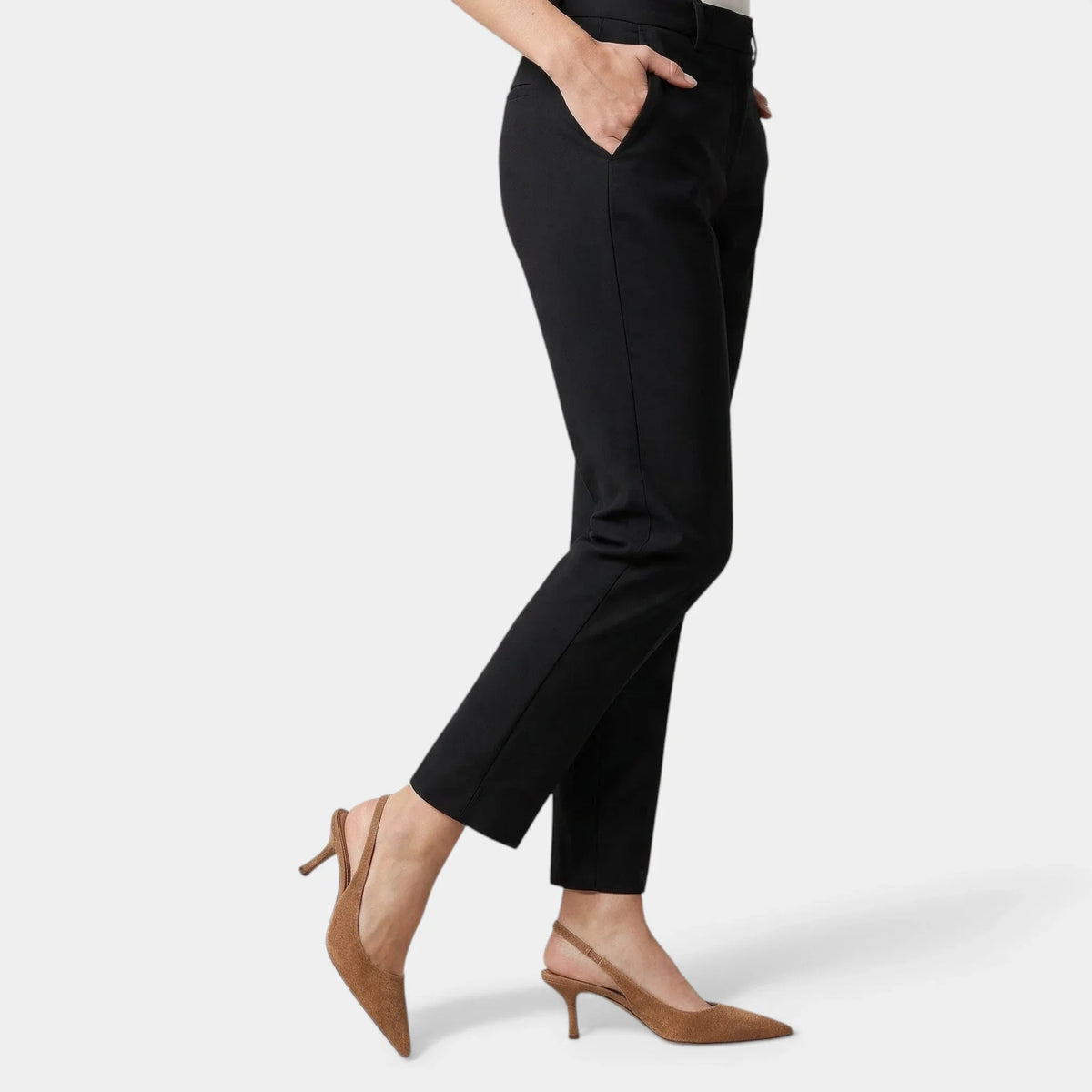 Women's Pointed Toe Slingback High Heels in Linen