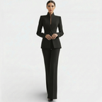 Women's Tailored Blazer Suit Set - Jacket and Trousers