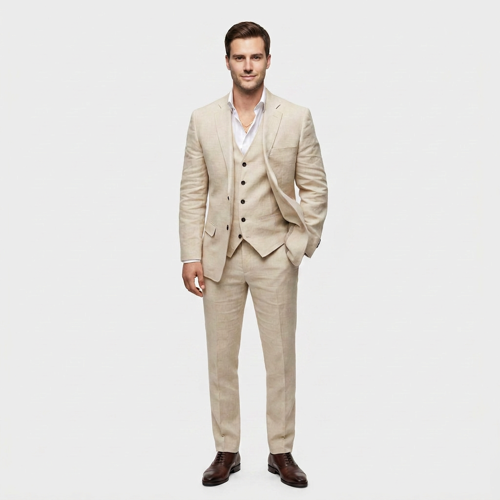 Women's Three-Piece Suit Set – Double-Breasted Blazer, Waistcoat & Trousers
