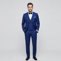 Men's 3-Piece Suit Single-Breasted Blazer with Double-Breasted Waistcoat