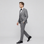 Men's 3-Piece Suit Single-Breasted Blazer with Double-Breasted Waistcoat