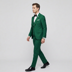 Men's 3-Piece Suit Single-Breasted Blazer with Double-Breasted Waistcoat