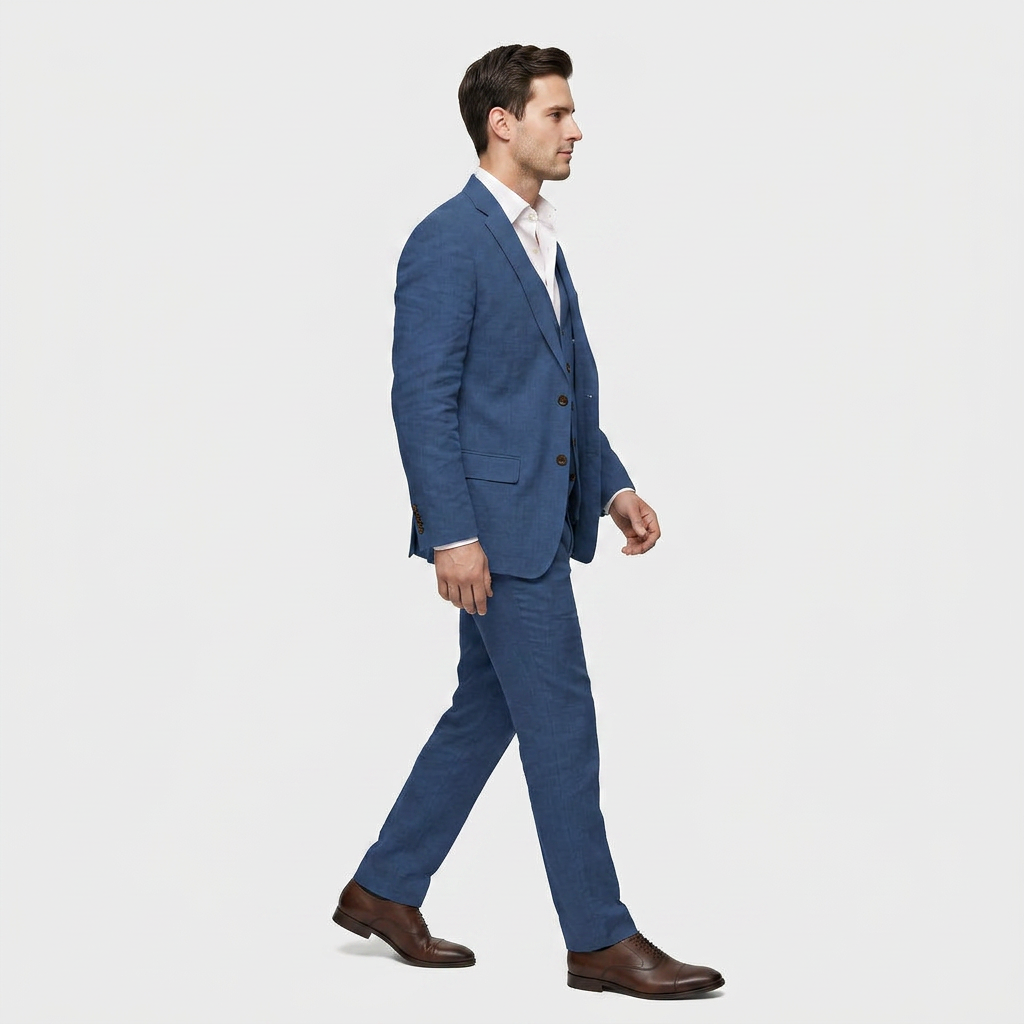 Women's Three-Piece Suit Set – Double-Breasted Blazer, Waistcoat & Trousers