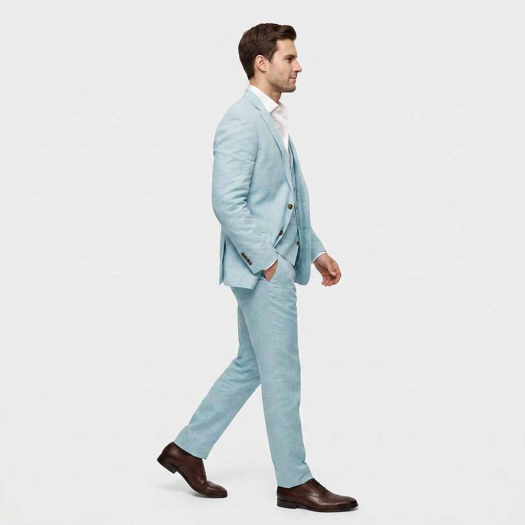 Women's Three-Piece Suit Set – Double-Breasted Blazer, Waistcoat & Trousers