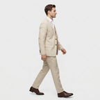 Women's Three-Piece Suit Set – Double-Breasted Blazer, Waistcoat & Trousers