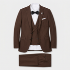 Men's 3-Piece Suit Single-Breasted Blazer with Double-Breasted Waistcoat