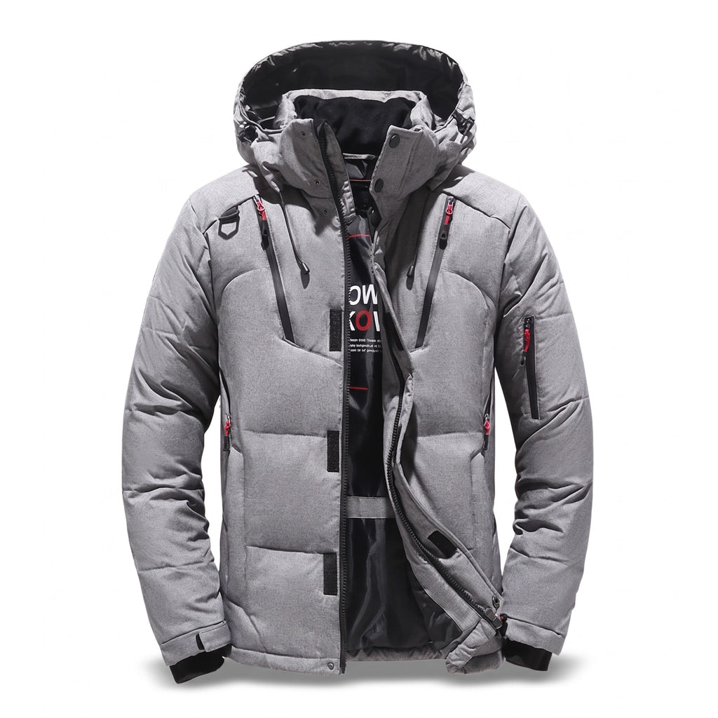 Men's Winter Down Jacket Goose Filled Water Repellent Windproof Coat, product photo 8