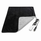 Plush 12V Heated Car Blanket Cigarette Lighter Plug Electric Throw, product photo 1