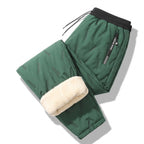 Unisex Thermal Joggers Lamb Fleece Lined Windproof Zip Pocket Pants, product photo 8