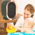 Portable Electric Ceramic Heater - Compact Space Heater for Living Room, Bedroom & Office
