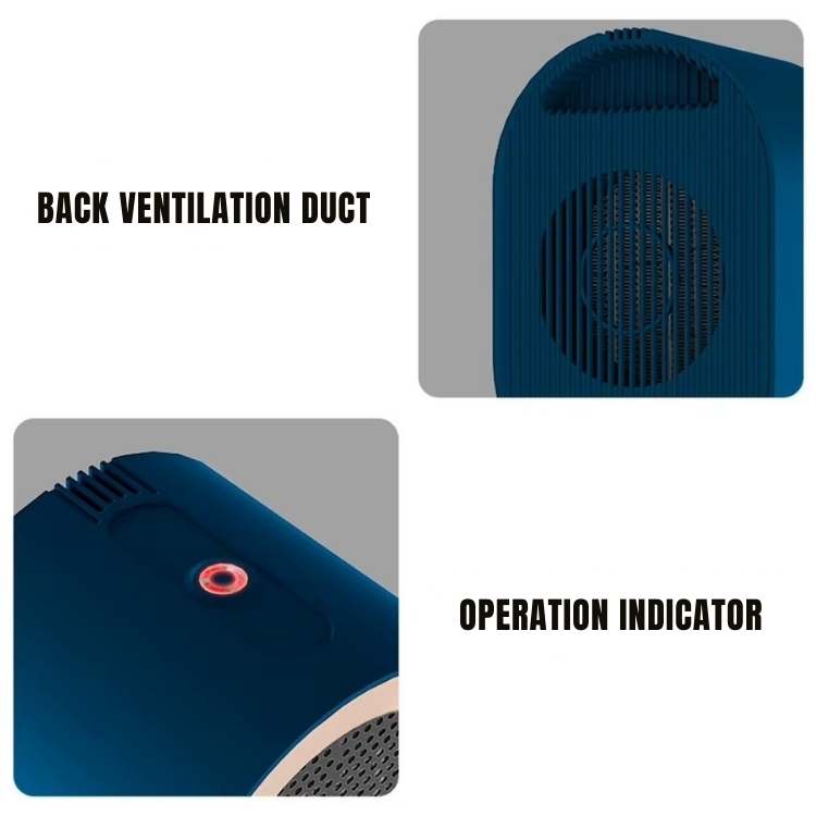 Portable Electric Ceramic Heater - Compact Space Heater for Living Room, Bedroom & Office