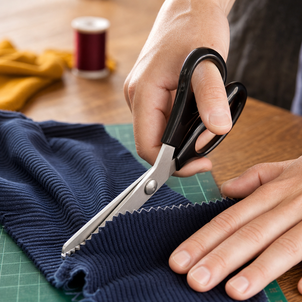Spring-Assisted Zigzag Pinking Shears – Fabric Edge Scissors