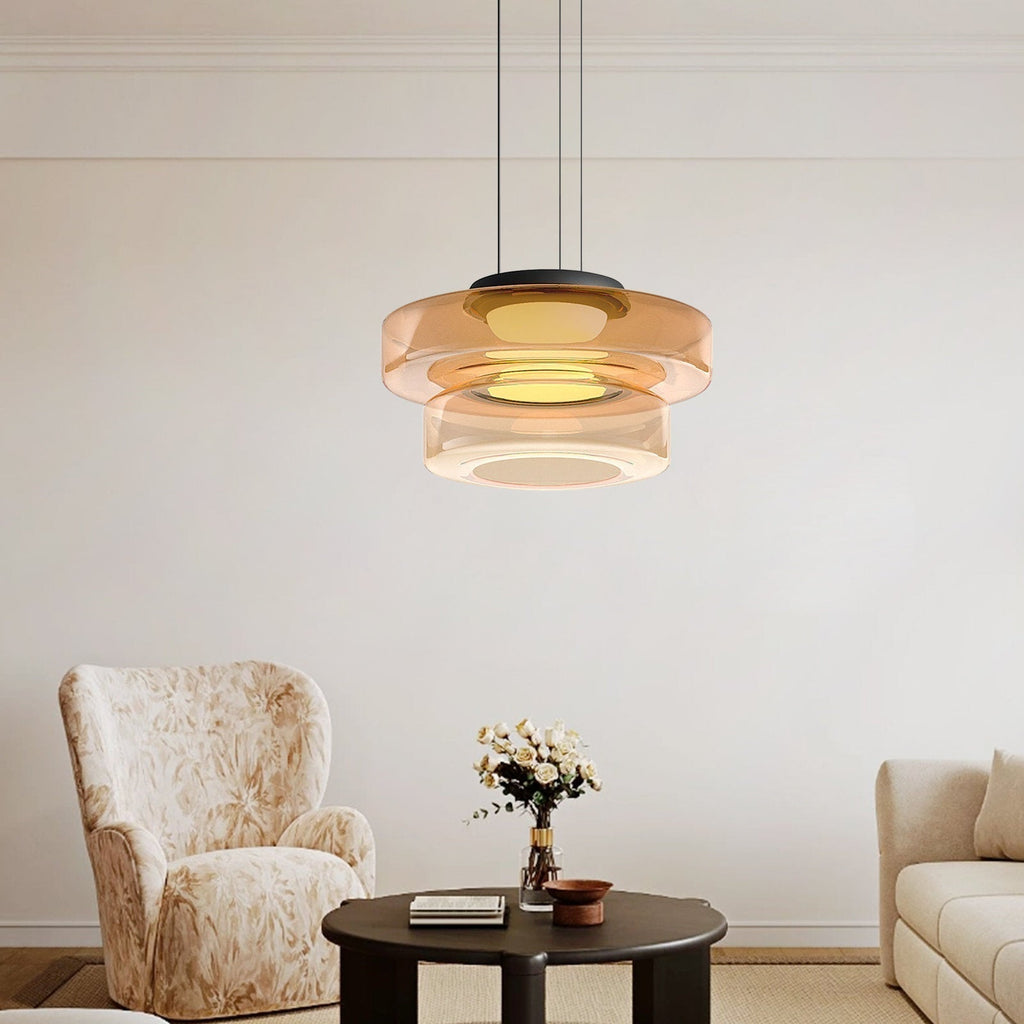 BauhausGlow – Glass Pendant Lamp in Bauhaus Style with Warm Lighting & Modern Design