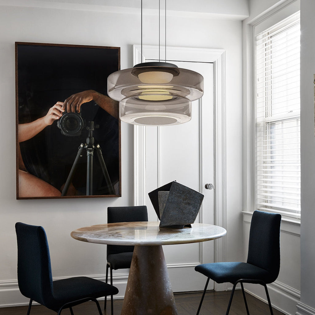 BauhausGlow – Glass Pendant Lamp in Bauhaus Style with Warm Lighting & Modern Design
