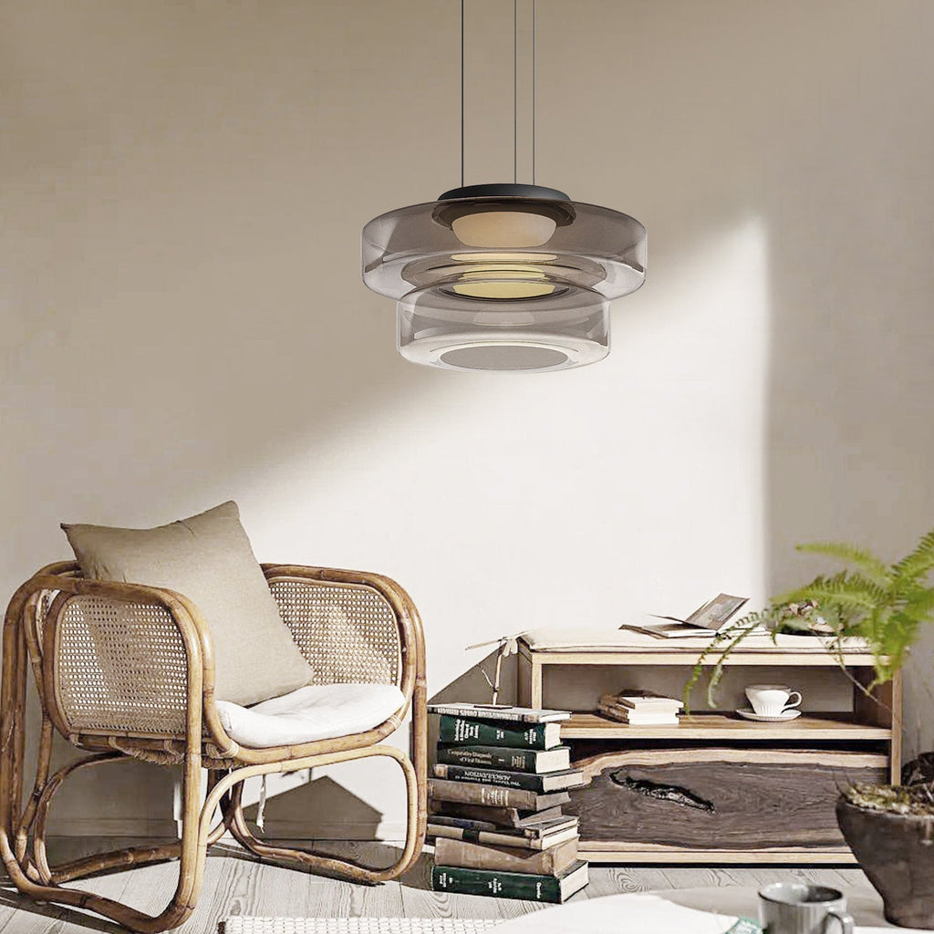 BauhausGlow – Glass Pendant Lamp in Bauhaus Style with Warm Lighting & Modern Design