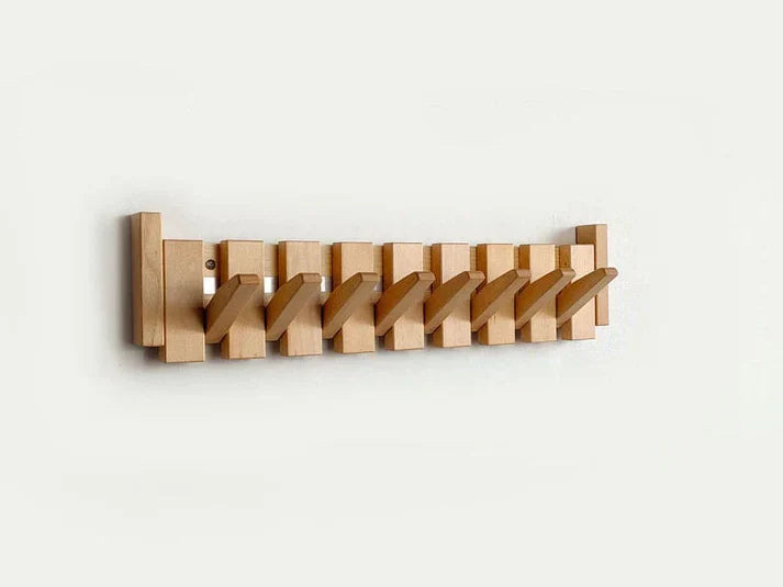 Wooden Coat Hooks – Piano-Shaped Wall Rack for Hall or Bedroom