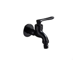 Wall-Mounted Tap, Matte Black Solid Brass, Kitchen Bathroom Garden