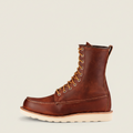 Men's Tobacco Plain-Toe Wedge Boots - 8-Inch Ankle Height