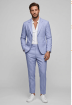 Men's Suits Slim Fit Two-Piece Set with Notch Lapel