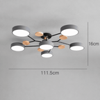 Round LED Ceiling Light - Modern Minimalist Design with Multiple Heads