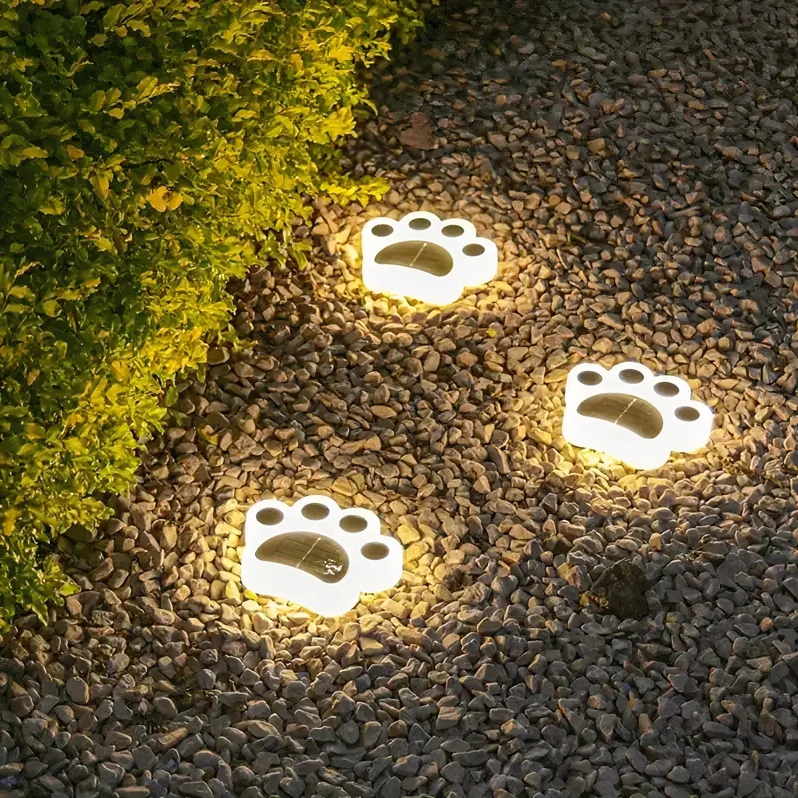 Solvi Paw | Solar-Powered LED Garden Lights in Paw Shape with Ground Stake