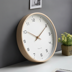 Scandinavian Silent Wooden Wall Clock