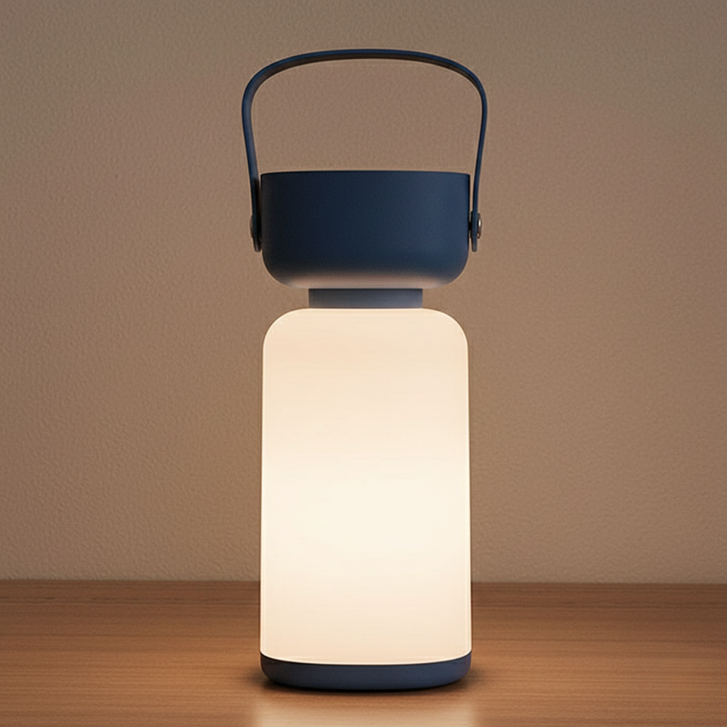 Waterproof Portable LED Table Lamp in a Modern Cylindrical Design