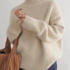 Women's Cashmere Turtleneck Jumper - Loose Fit Knit