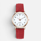 Women's Quartz Watch with Faux Leather Strap