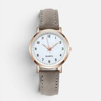 Women's Quartz Watch with Faux Leather Strap