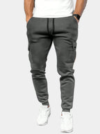 Men's Cargo Jogging Pants with Drawstring Waist