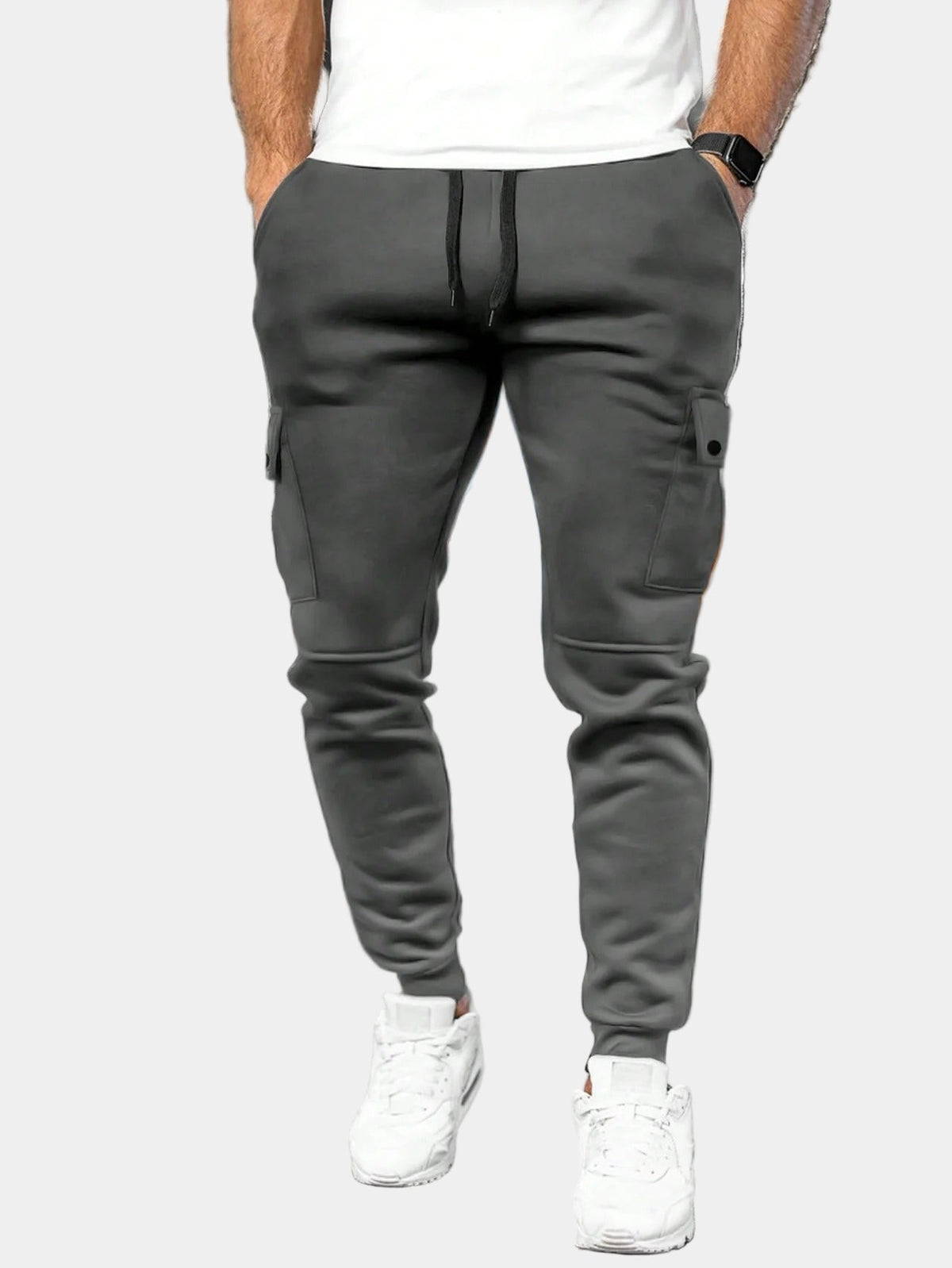 Men's Cargo Jogging Pants with Drawstring Waist