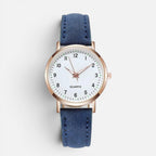 Women's Quartz Watch with Faux Leather Strap