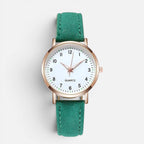Women's Quartz Watch with Faux Leather Strap