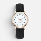 Women's Quartz Watch with Faux Leather Strap