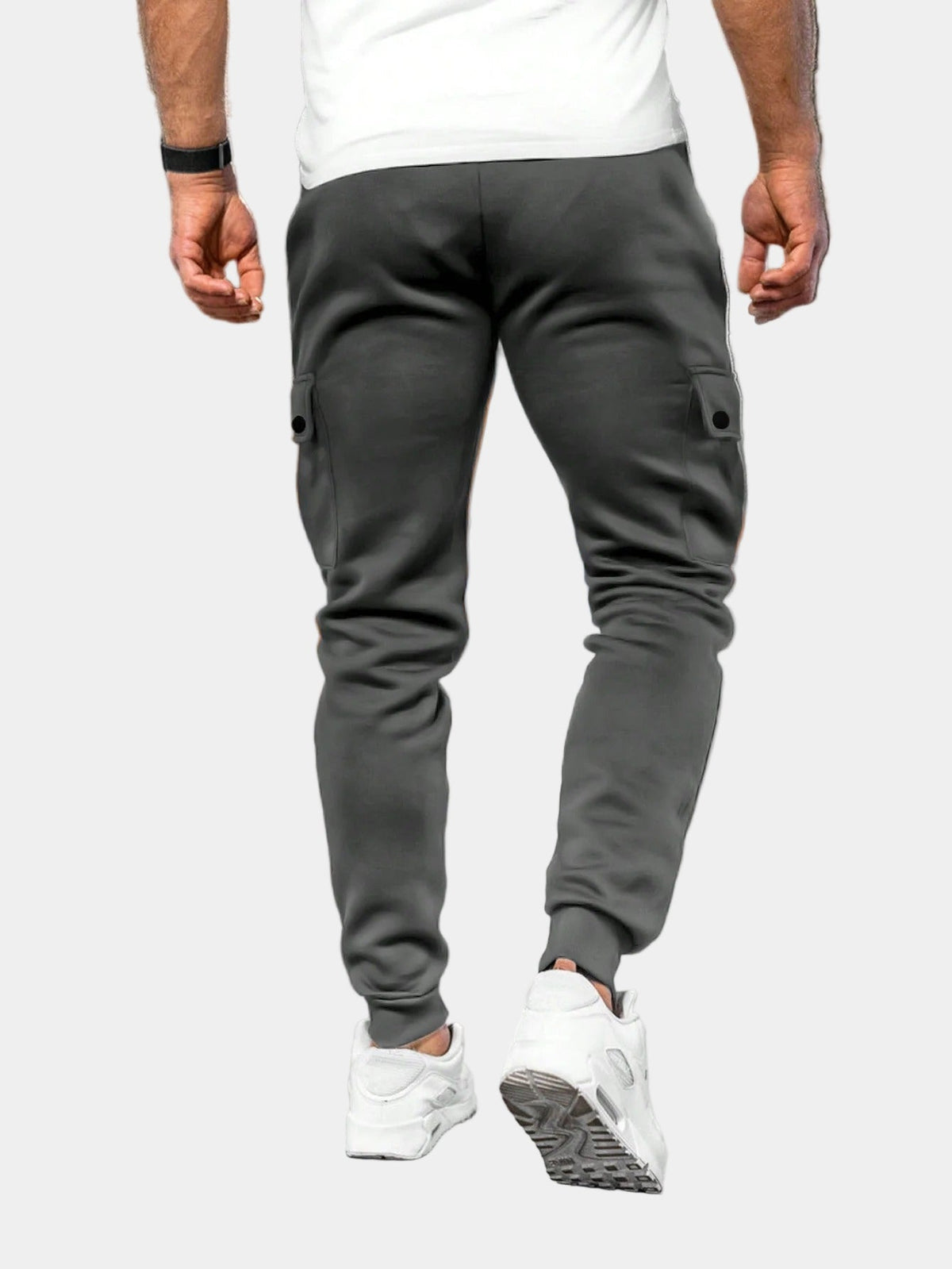 Men's Cargo Jogging Pants with Drawstring Waist