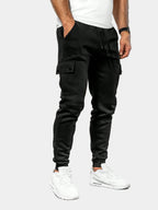 Men's Cargo Jogging Pants with Drawstring Waist