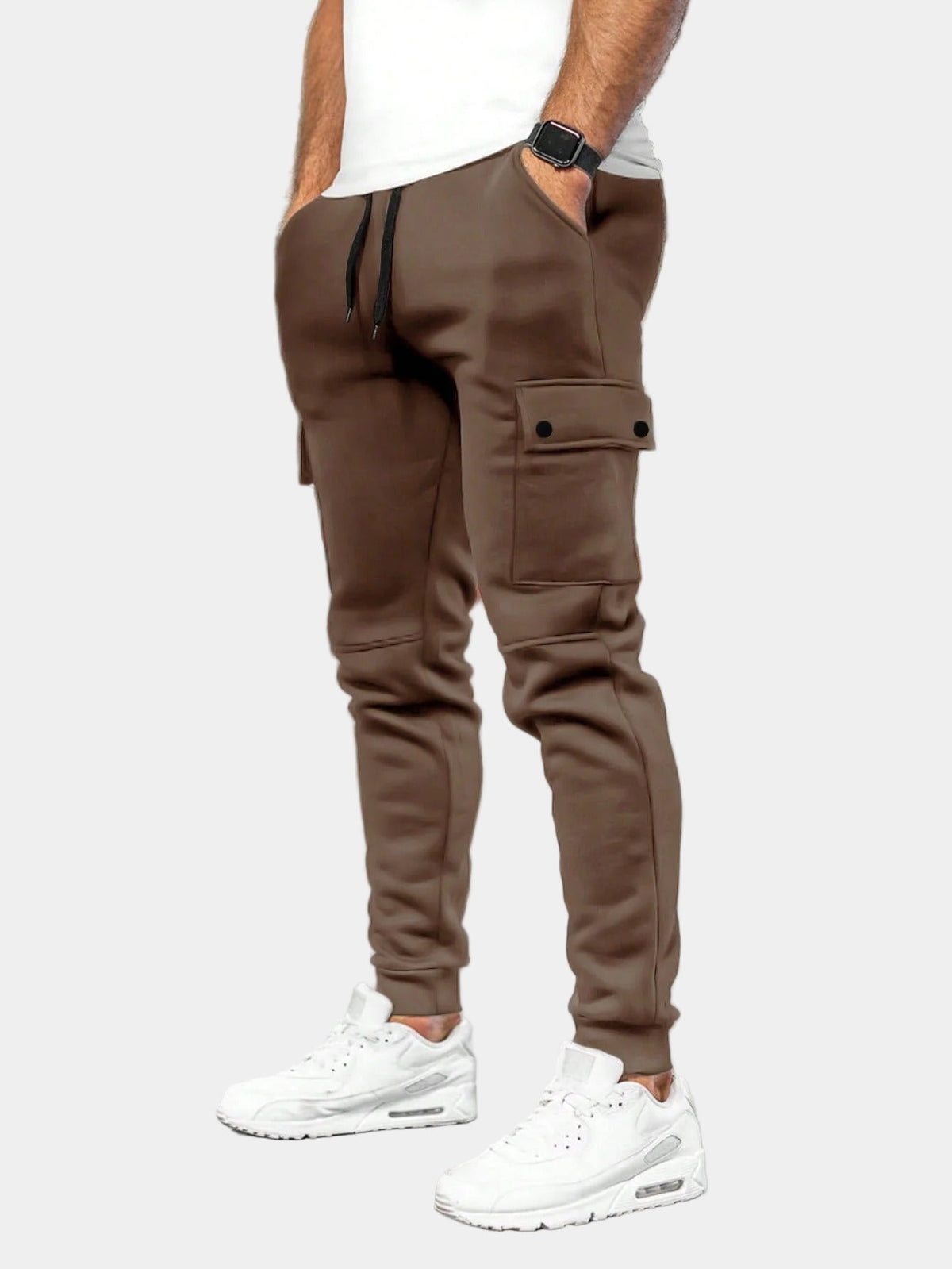 Men's Cargo Jogging Pants with Drawstring Waist