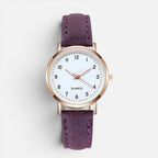 Women's Quartz Watch with Faux Leather Strap